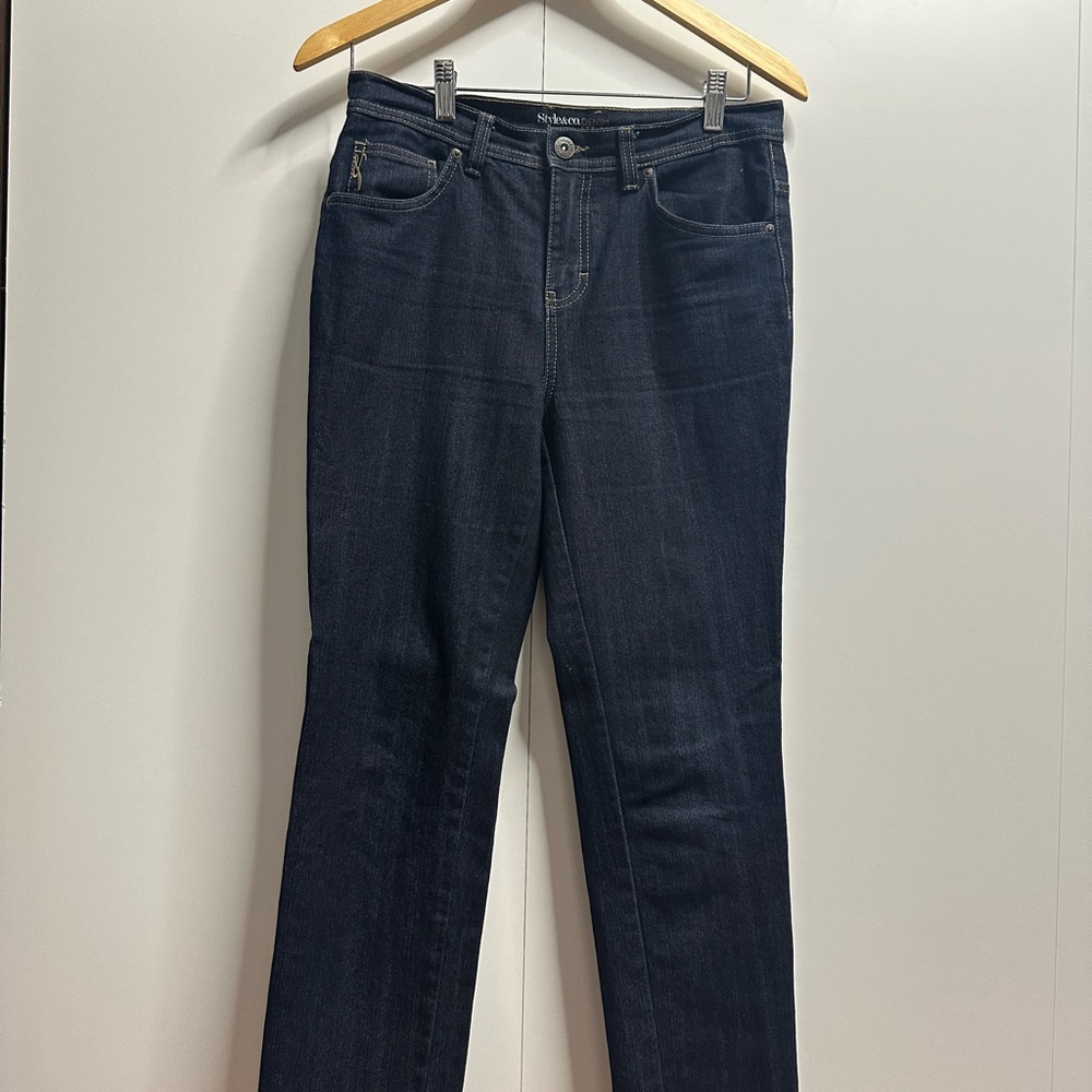 Style & Co. Women's Deep Indigo Straight Leg Jeans